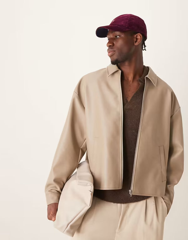 Faux Leather Jacket – Black, Burgundy, Green, Beige & Brown | Exotix