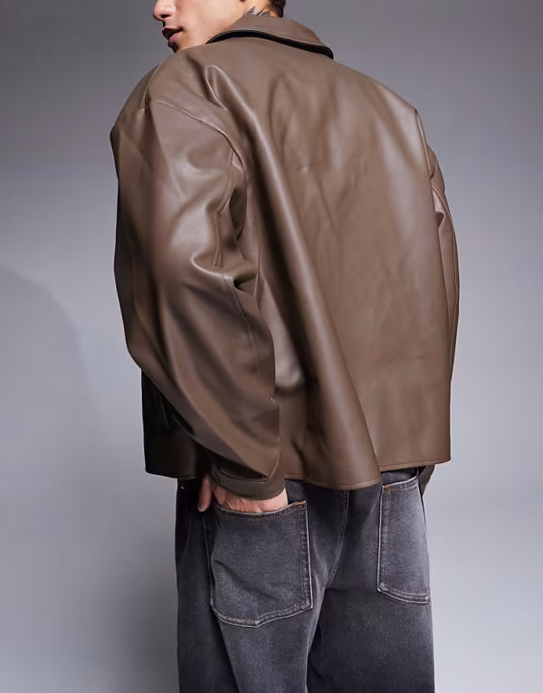 Faux Leather Jacket – Black, Burgundy, Green, Beige & Brown | Exotix