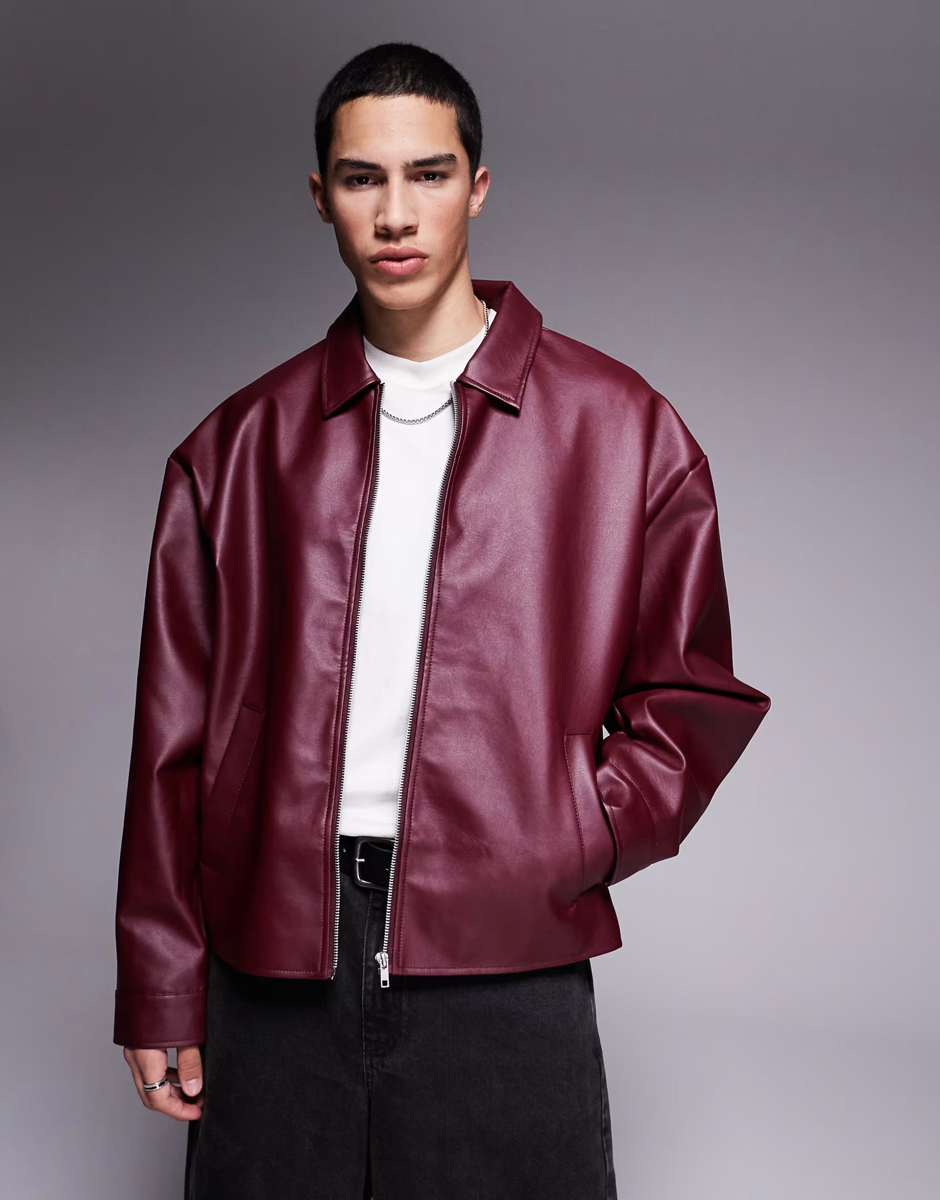 Faux Leather Jacket – Black, Burgundy, Green, Beige & Brown | Exotix