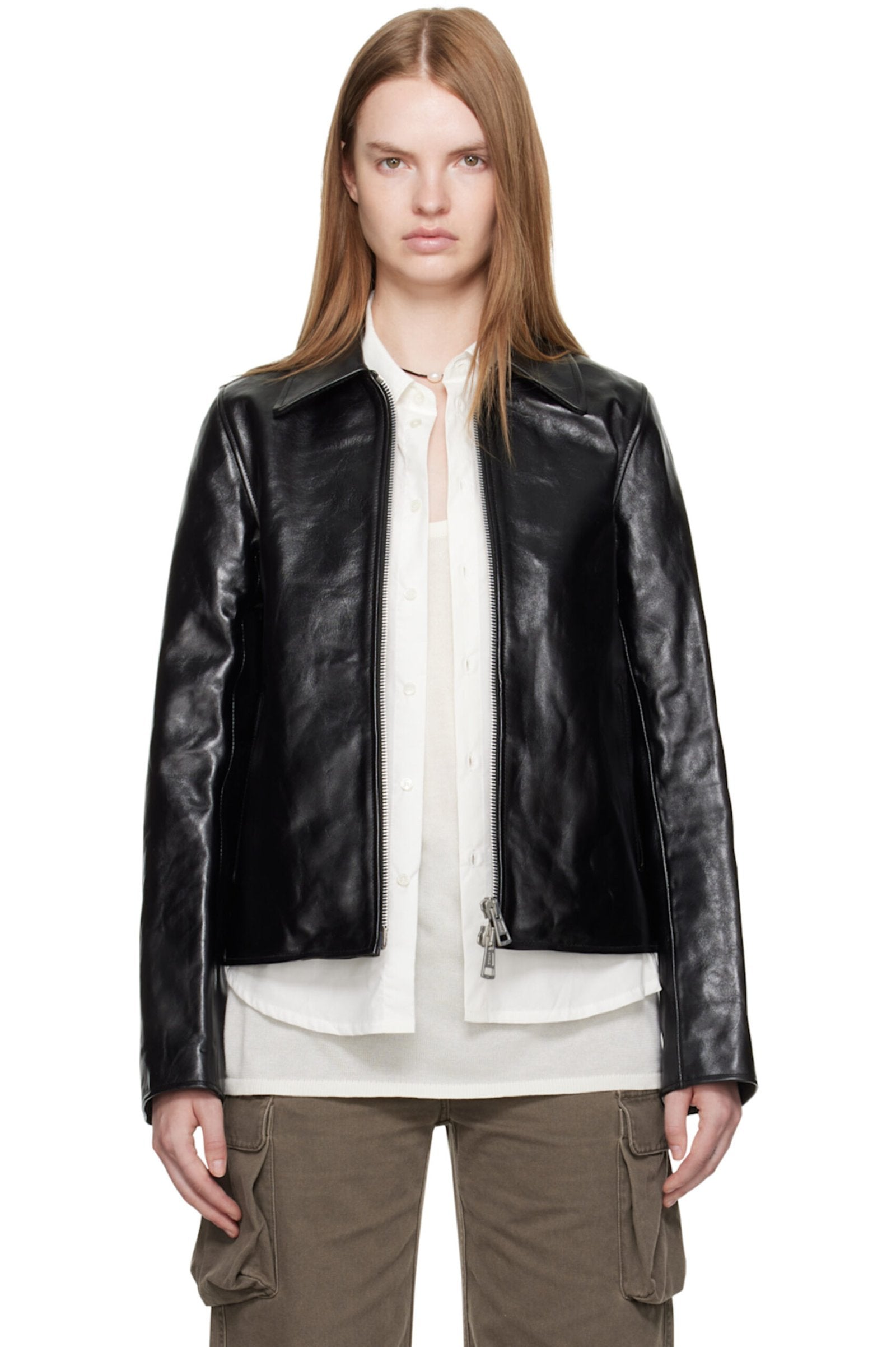 Crop Leather Jacket for Women | Exotix Streetwear