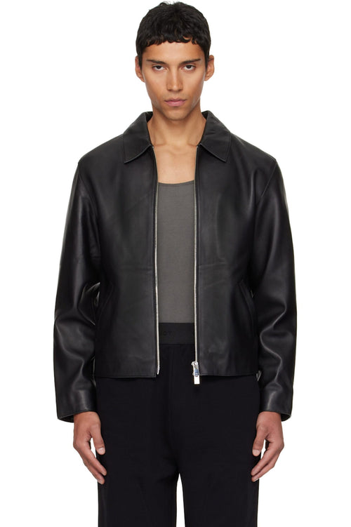 Black Cropped Leather Jacket for Men & Women – Exotix Streetwear