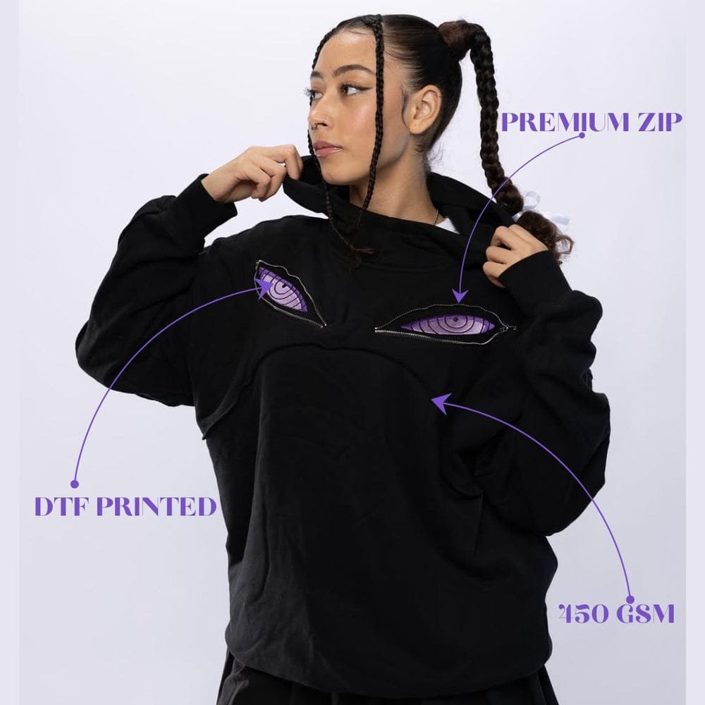 Rinnegan Eyes Anime Hoodie – Unisex Cosplay & Streetwear - image 3