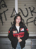 Embroidered Black Ferrari F1 Jacket – Premium Streetwear by Exotix