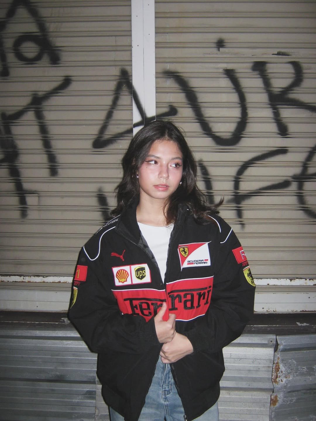 Embroidered Black Ferrari F1 Jacket – Premium Streetwear by Exotix