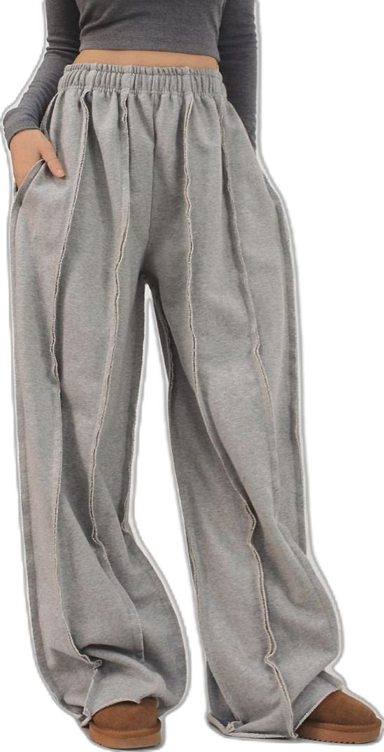 Exposed Seam Sweatpants – Raw Hem Streetwear Joggers - image 7