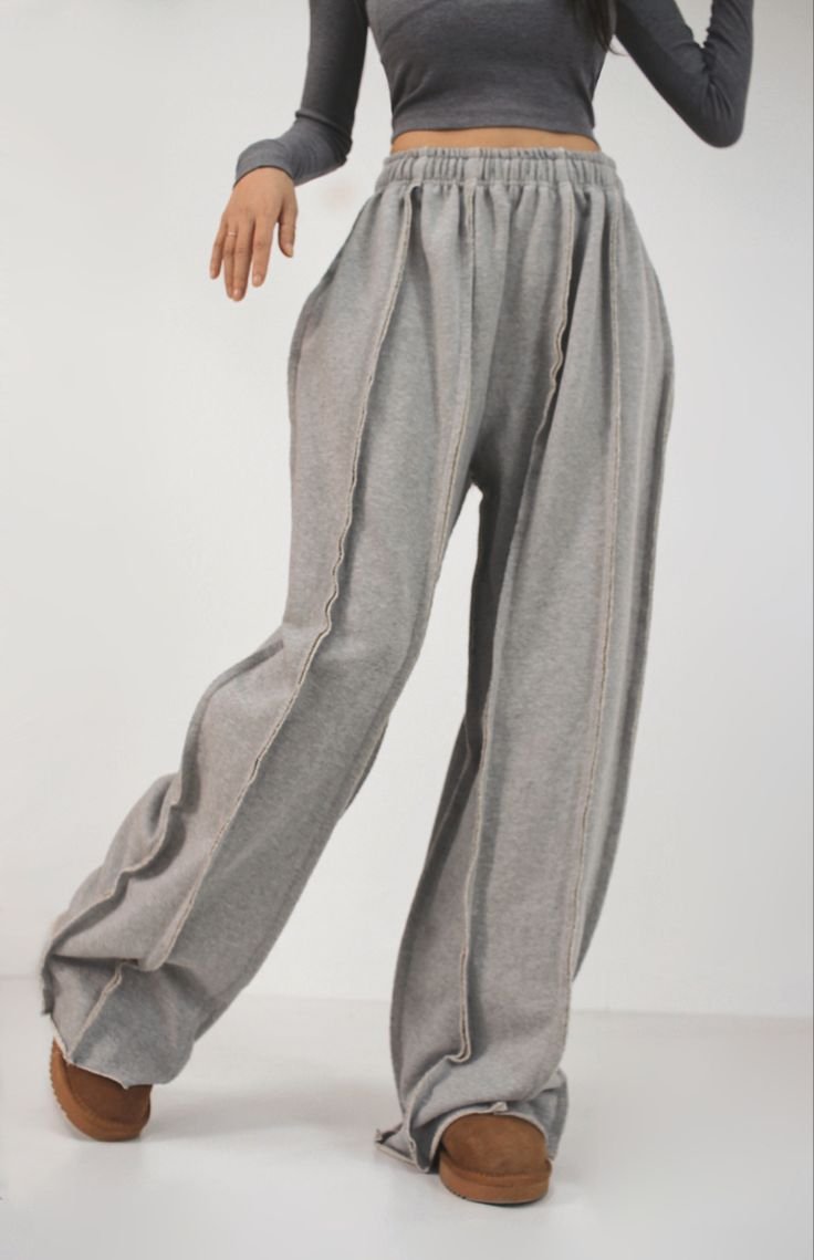 Exposed Seam Sweatpants – Raw Hem Streetwear Joggers - image 6