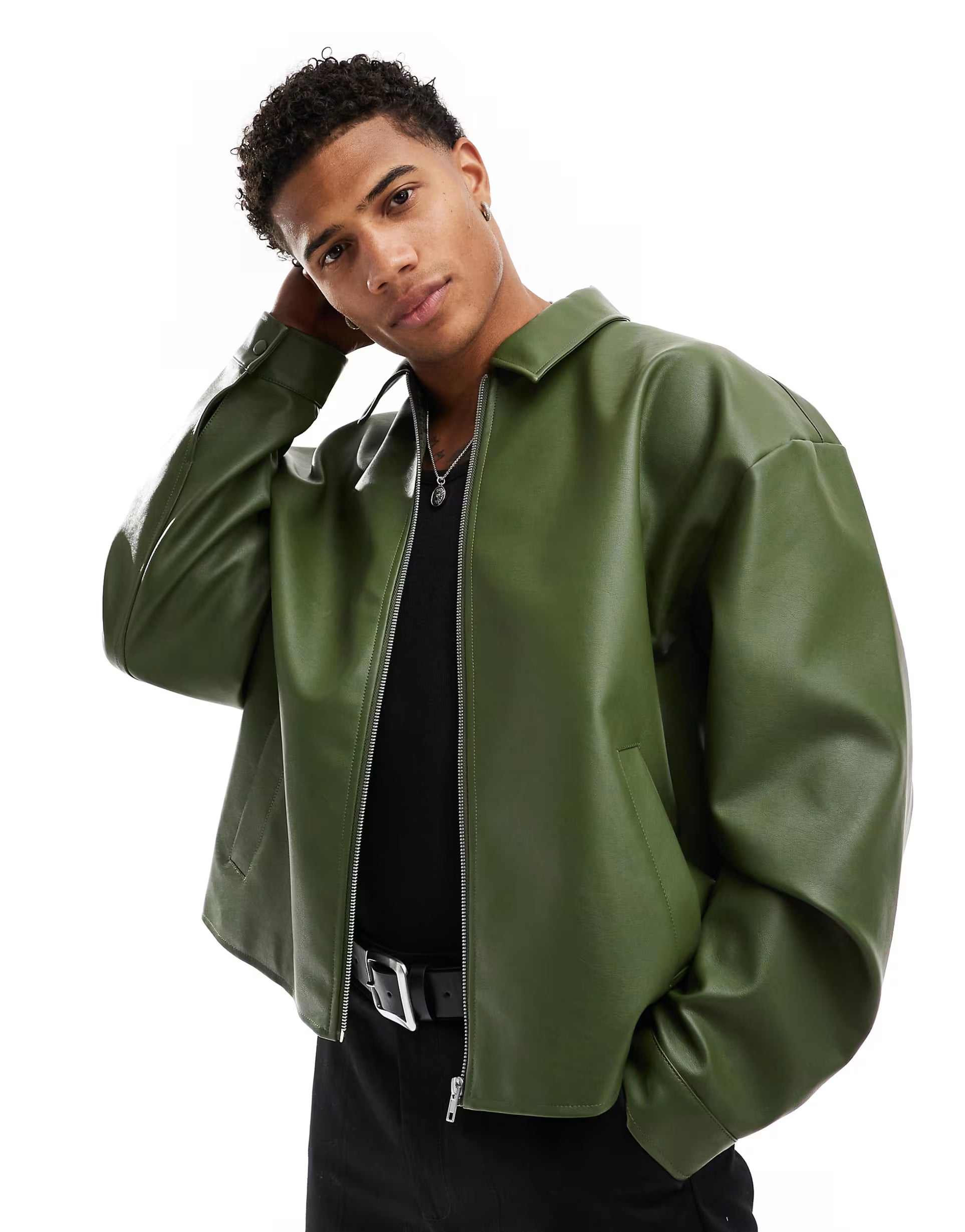 Faux Leather Jacket – Black, Burgundy, Green, Beige & Brown | Exotix