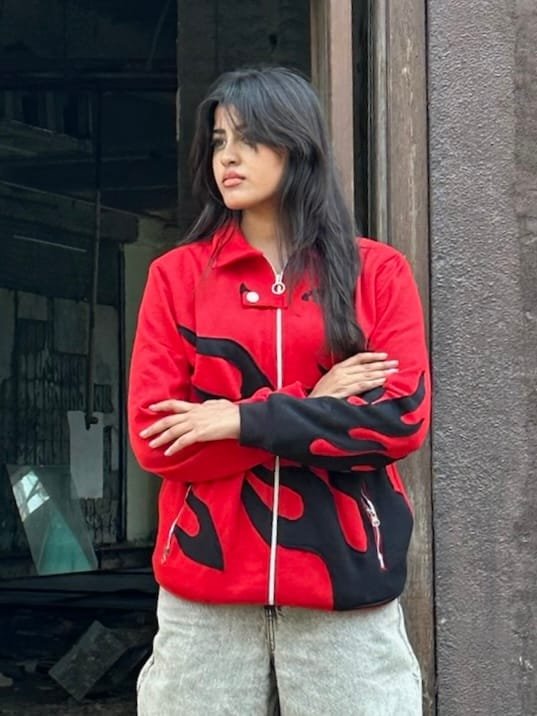 Exotix Red Flame Patch Jacket | Bold Motorsport-Inspired Streetwear - image 4