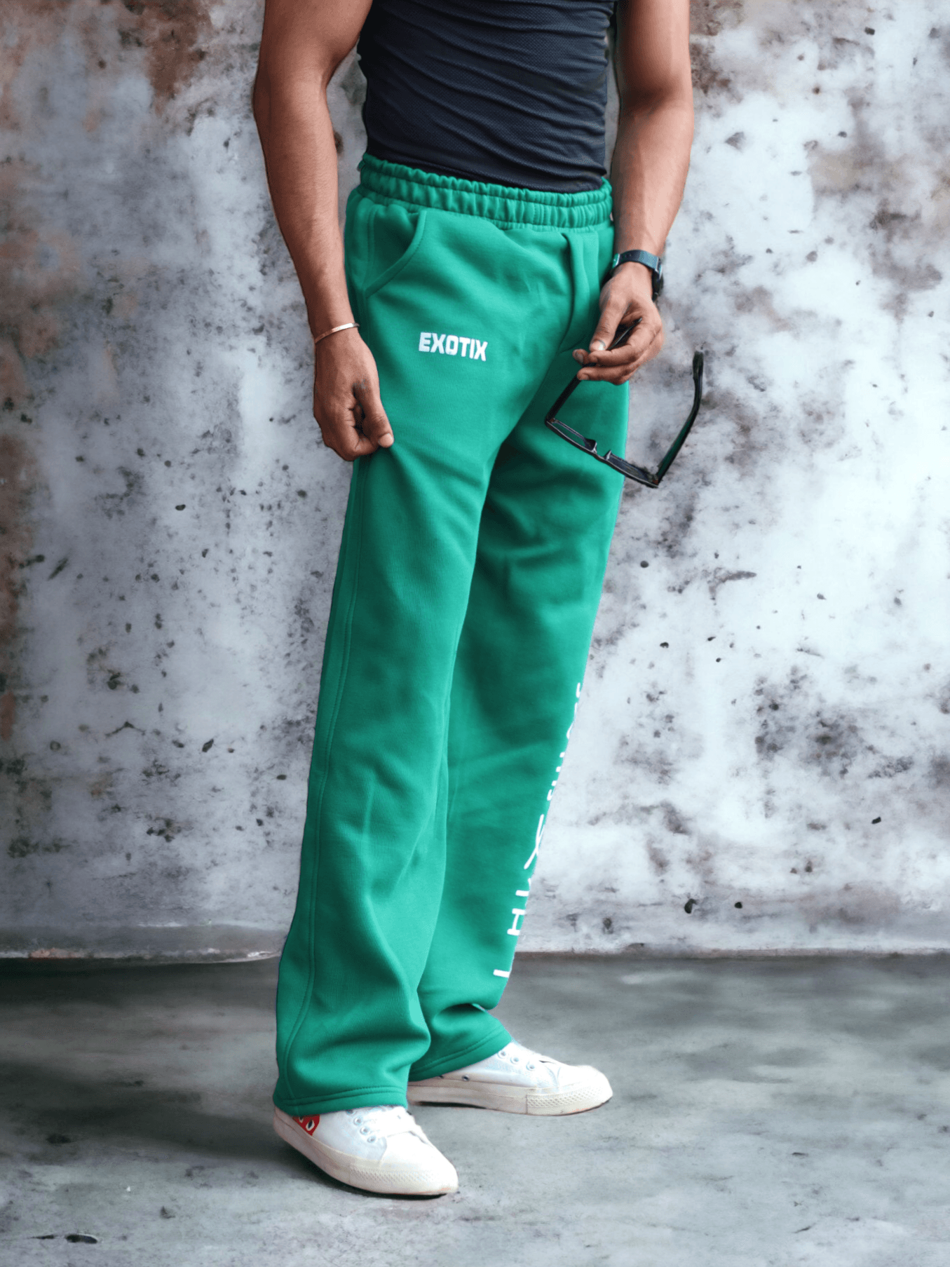 Exotix Green Printed Baggy Track pant - image 2
