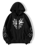 Exotix Heart Zipper Hoodie Unisex