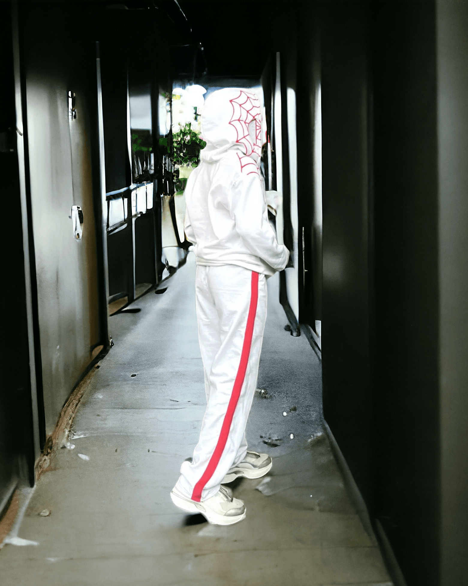White Spider Man Hoodie Full Zip Up Marvel Fan Apparel - image 2