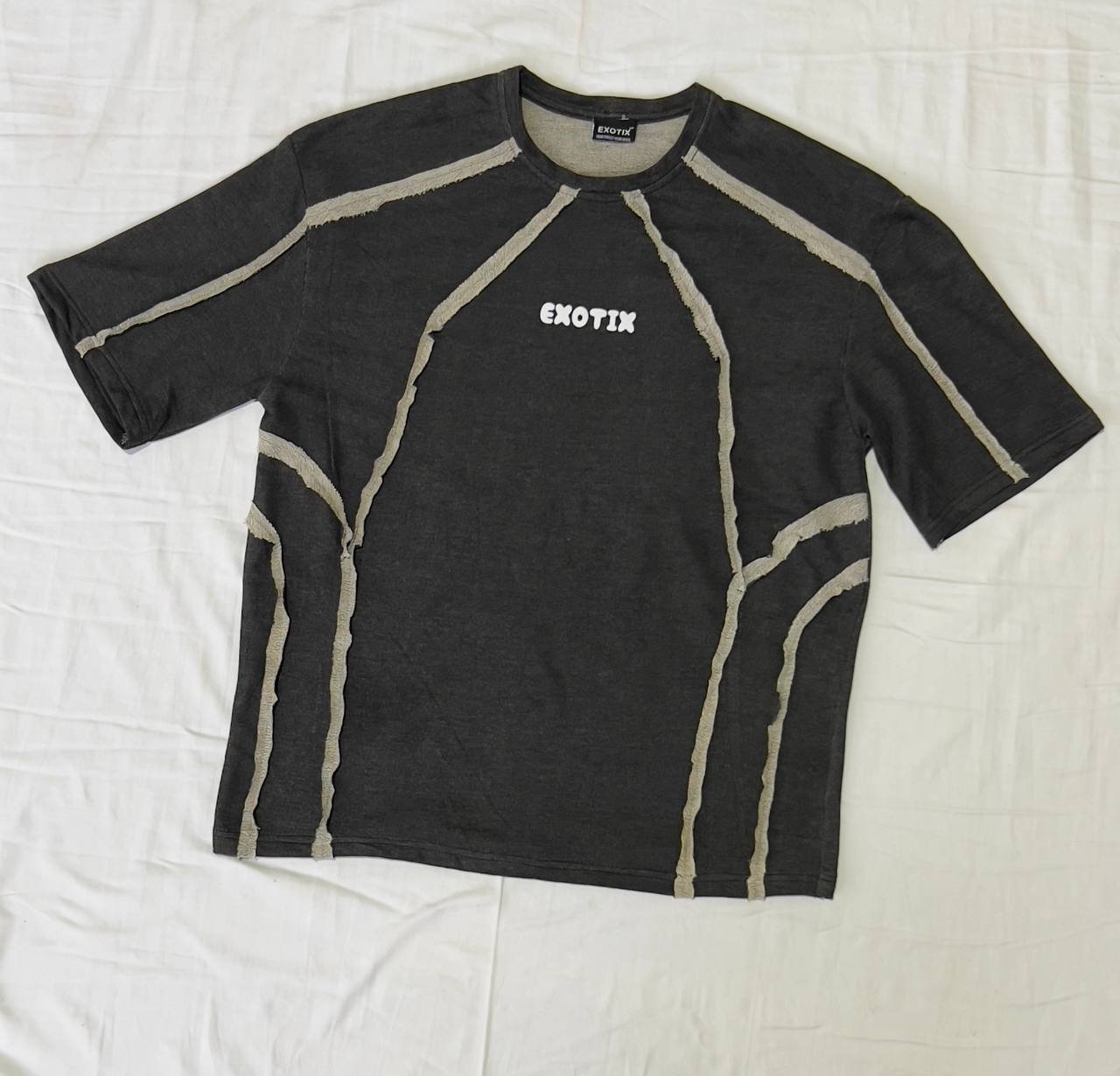 Premium Oversized Drop Shoulder Cotton T-Shirt For Summer Round Neck Cut & Stitch Design