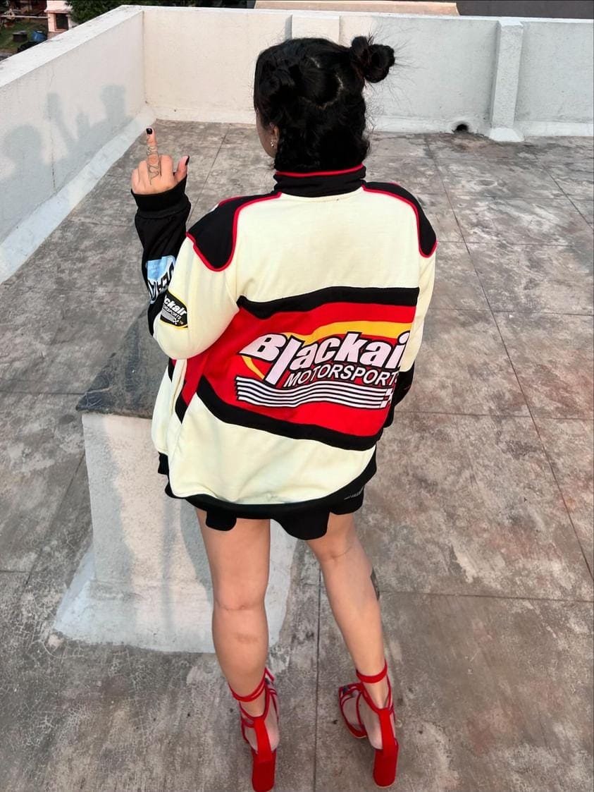 Women's Red BlackAir Vintage Racing Jacket | Iconic Style Meets Motorsport Heritage - image 2