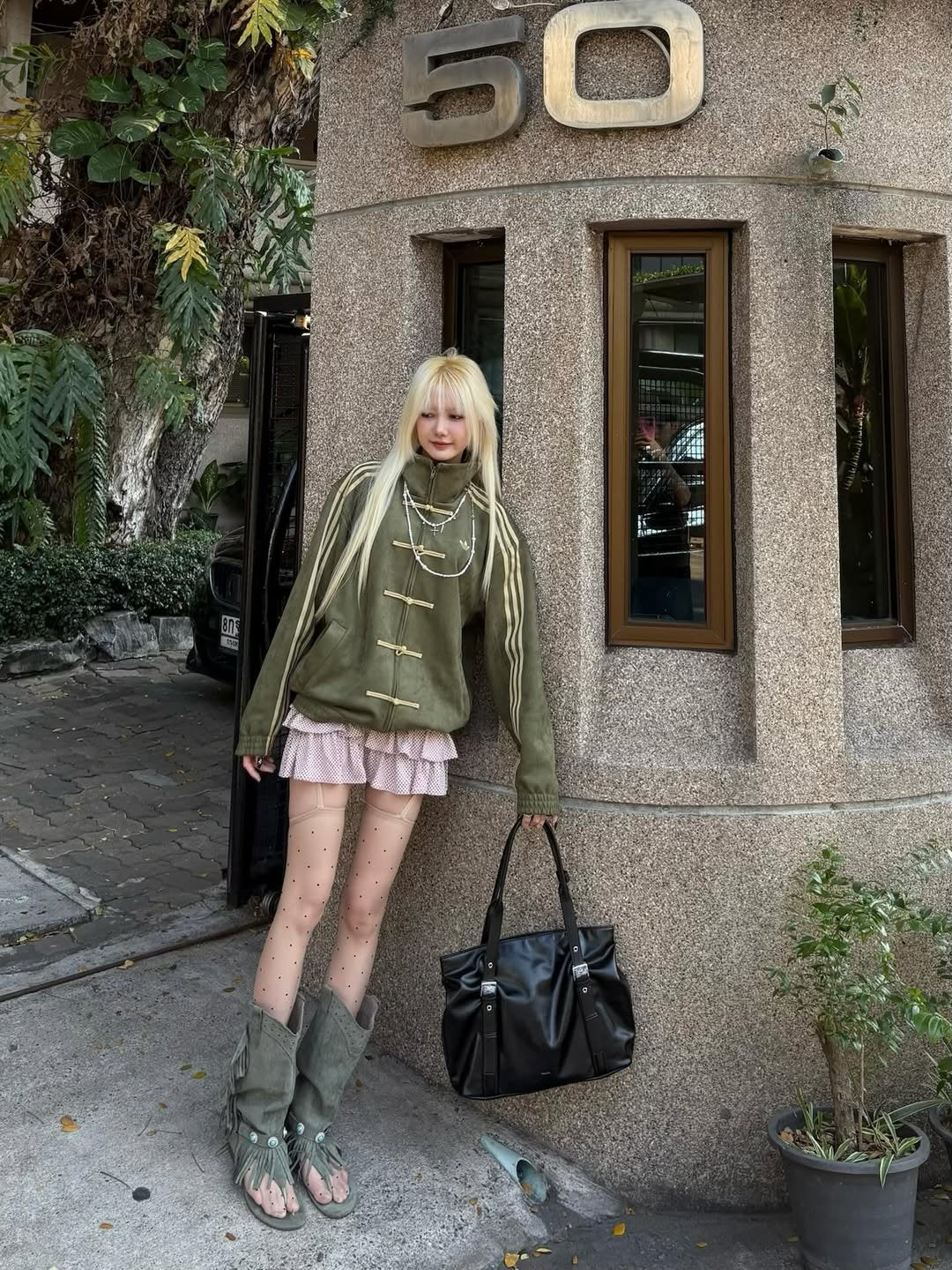 Olive Green CNY Jacket – Tang Style Oversized | Exotix - image 3