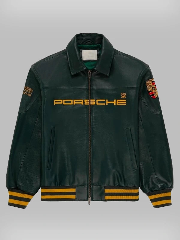 Premium Porsche 993 Leather Jacket –  Vintage Racing Style