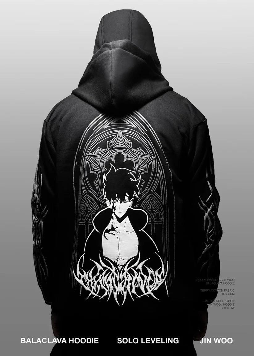 Solo Leveling Balaclava Hoodie - Sung Jin Woo Edition - image 4