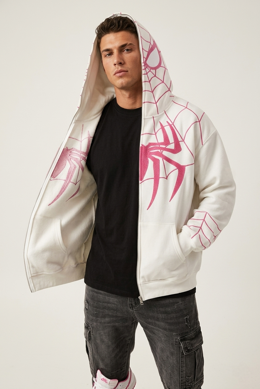 Spiderman Embroidered Hoodie – Real Embroidery, Not Print - image 3