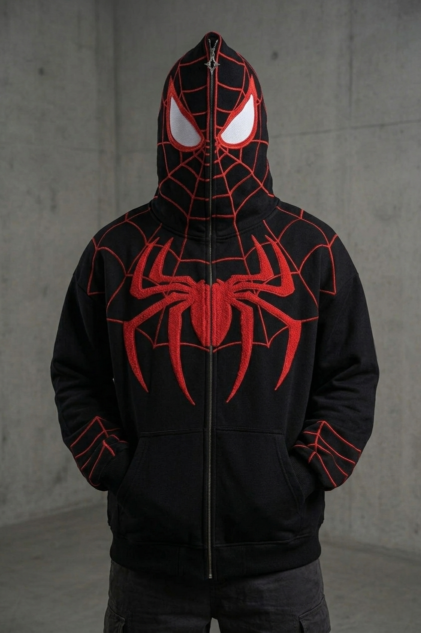 Spiderman Embroidered Hoodie – Real Embroidery, Not Print - image 8
