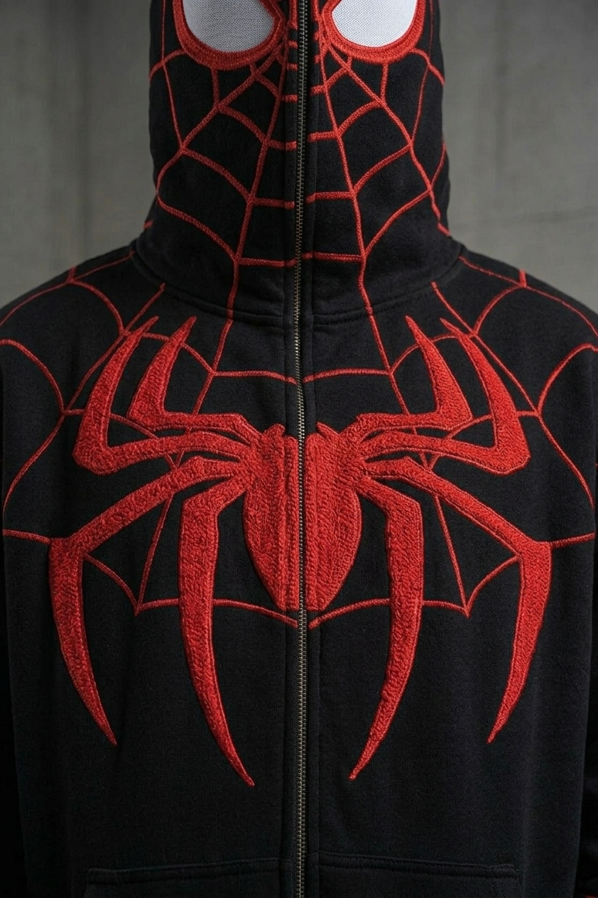 Spiderman Embroidered Hoodie – Real Embroidery, Not Print - image 2