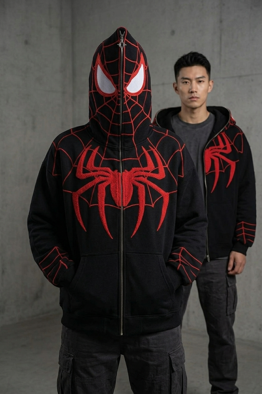 Spiderman Embroidered Hoodie – Real Embroidery, Not Print - image 6