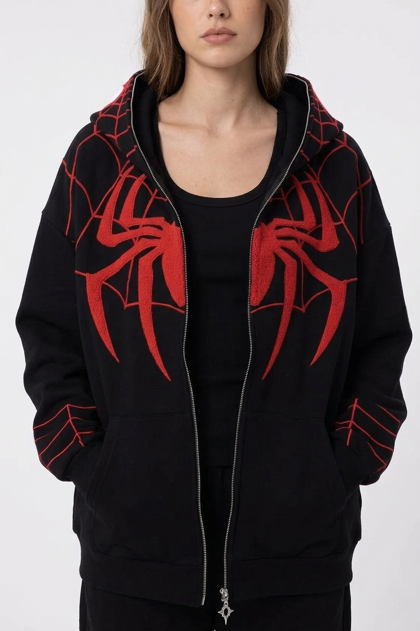 Spiderman Embroidered Hoodie – Real Embroidery, Not Print - image 7