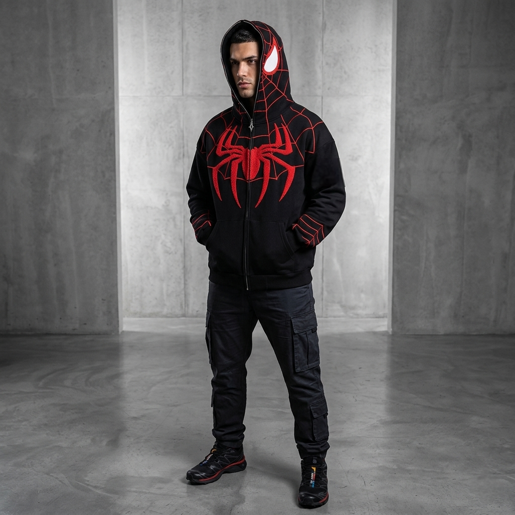 Spiderman Embroidered Hoodie – Real Embroidery, Not Print - image 11