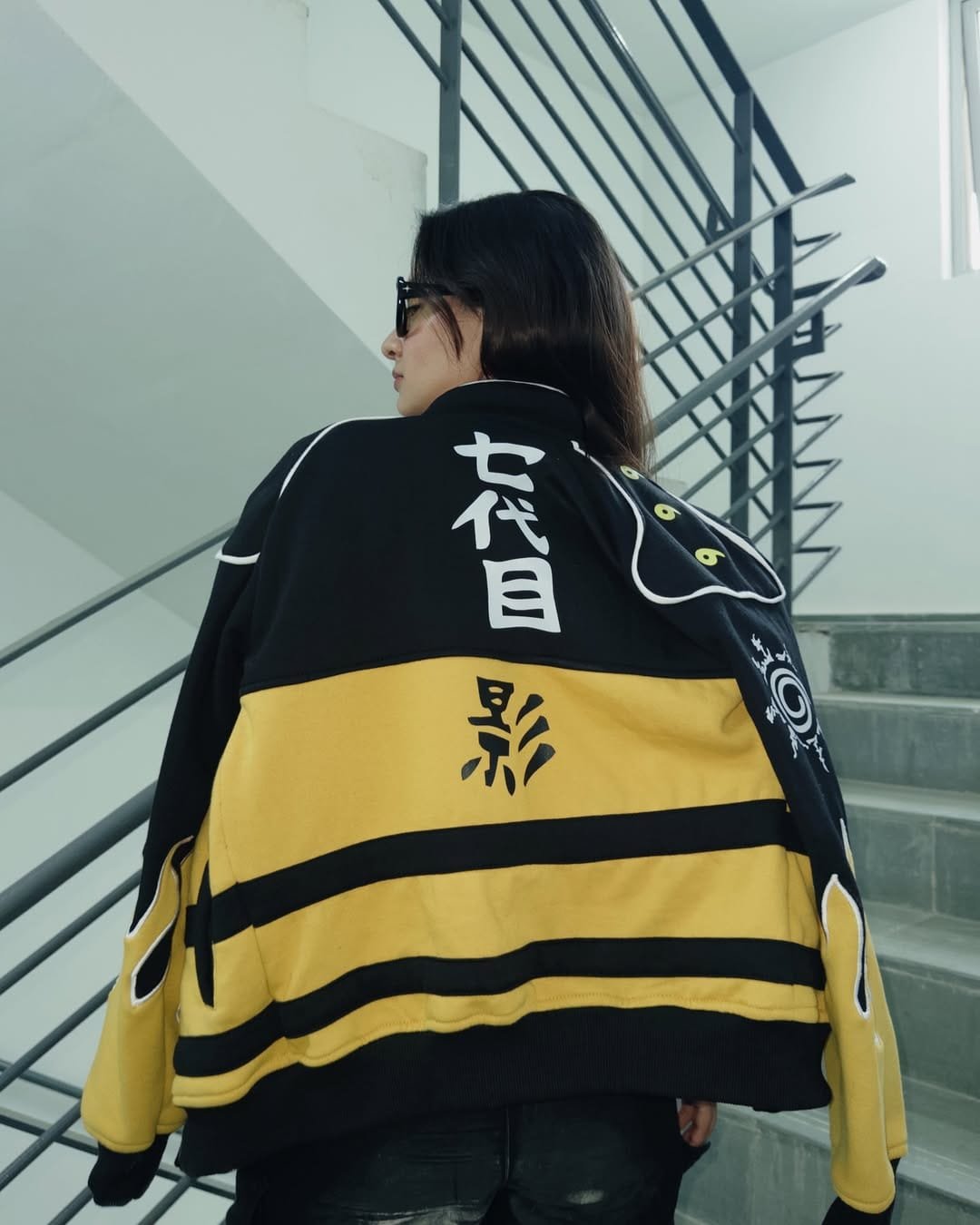 Naruto Uzumaki Flame Patch Jacket – Premium Anime | Worn by Anushka Sen - image 4