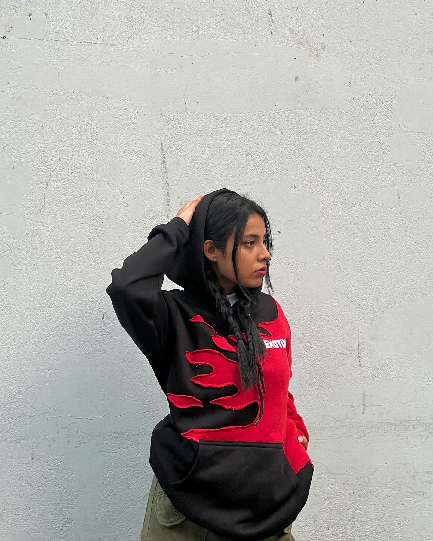 Exotix Womens Fire Hoodie Feel the Burn Flaunt the Fire - image 5