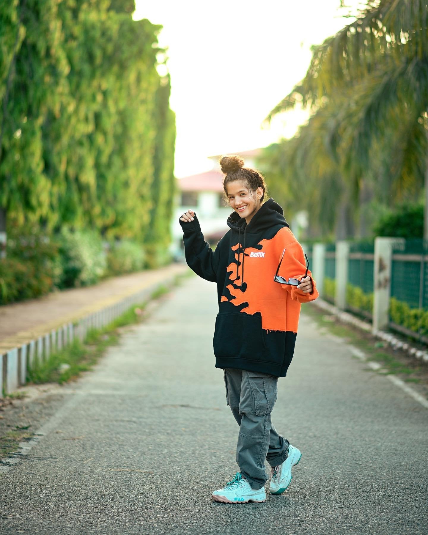 Orange Fire Hoodie For Girl - image 3