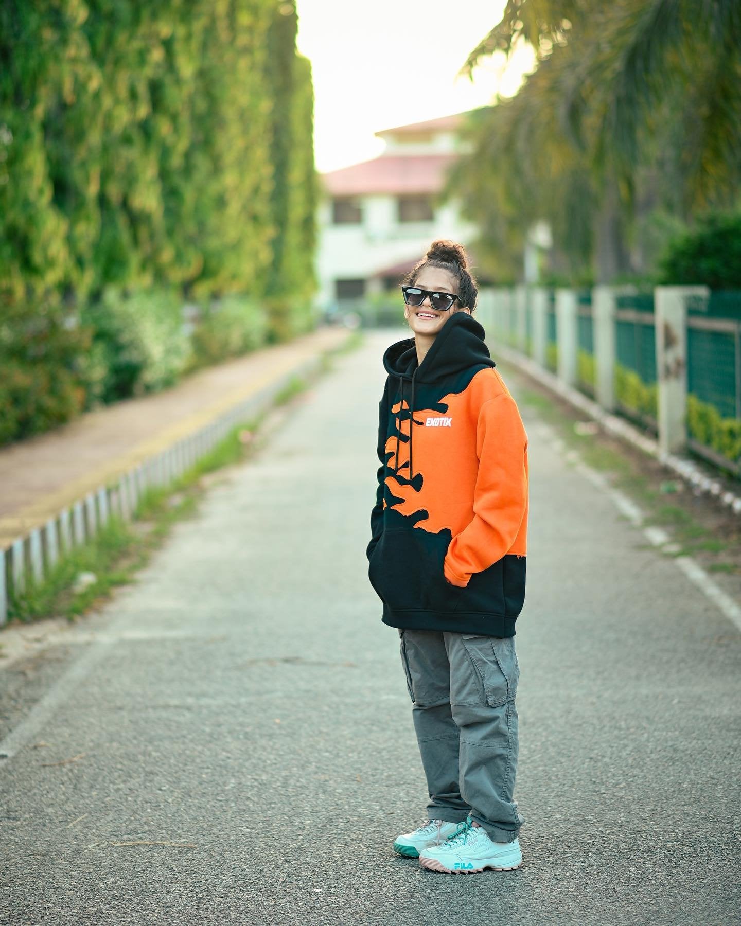Orange Fire Hoodie For Girl - image 4
