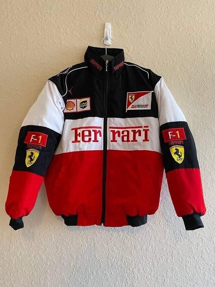 Red & White Ferrari Racing Jacket – Exotix