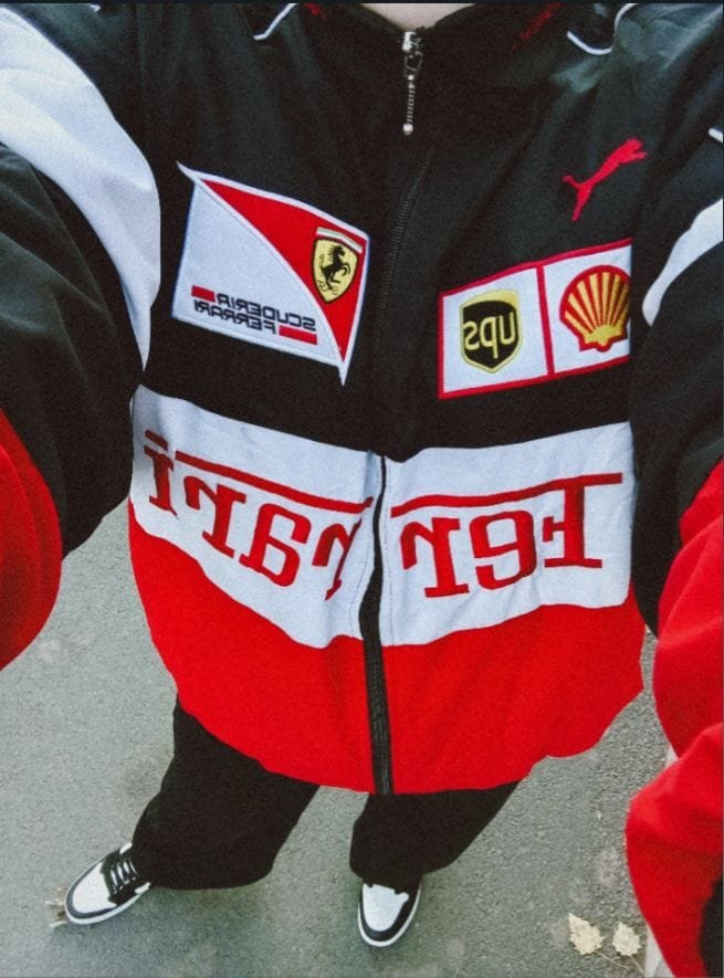 Red & White Ferrari Racing Jacket – Exotix - image 7