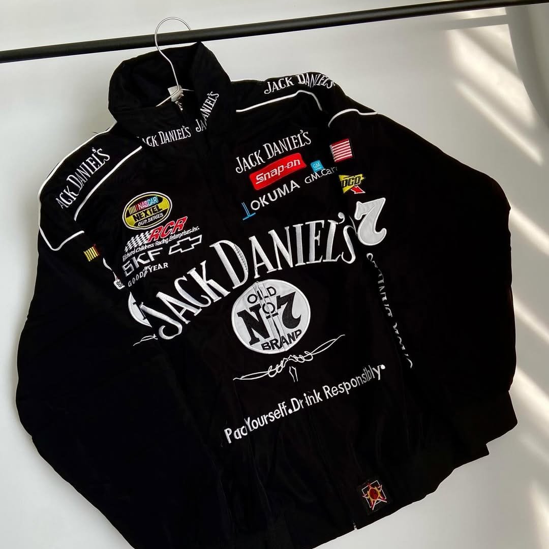 F1 Jack Daniels Embroidered Racing Jacket – Premium Motorsport Style