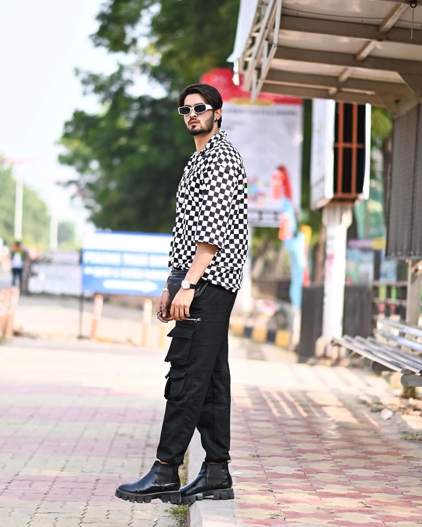 Multi Pocket Black Pant For Men's - image 2