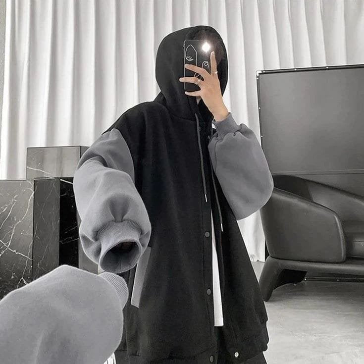 Black Jacket with Dark Grey sleeve - image 2