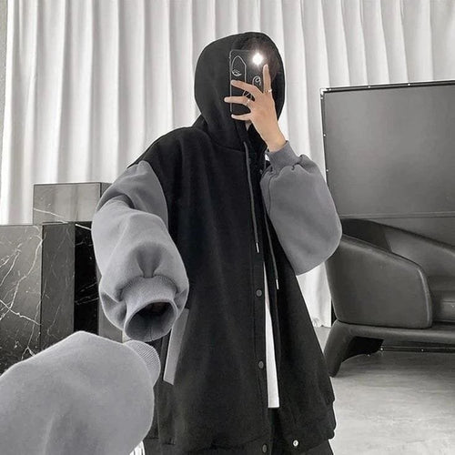 Black Jacket with Dark Grey sleeve - image 2