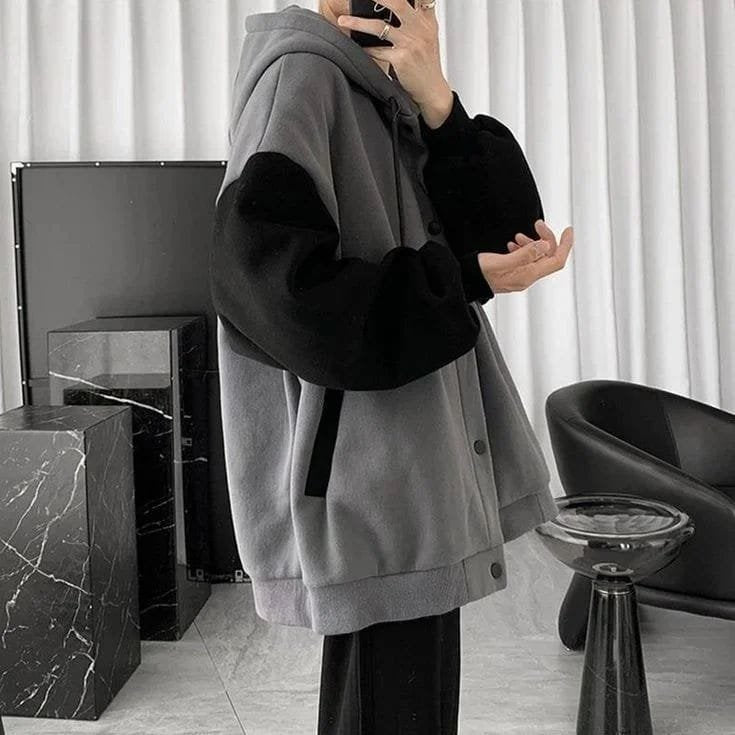 Grey Jacket With black sleeve - image 3
