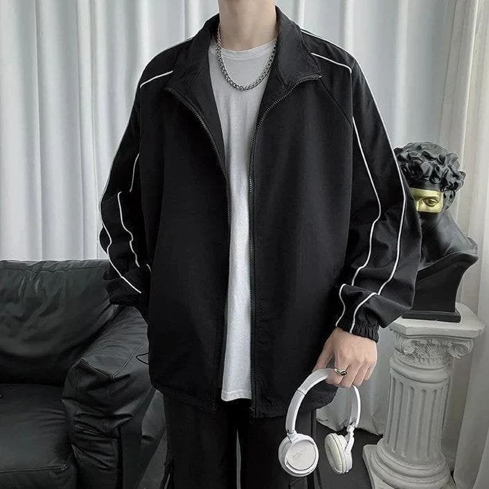 Side double strip jacket For Men's