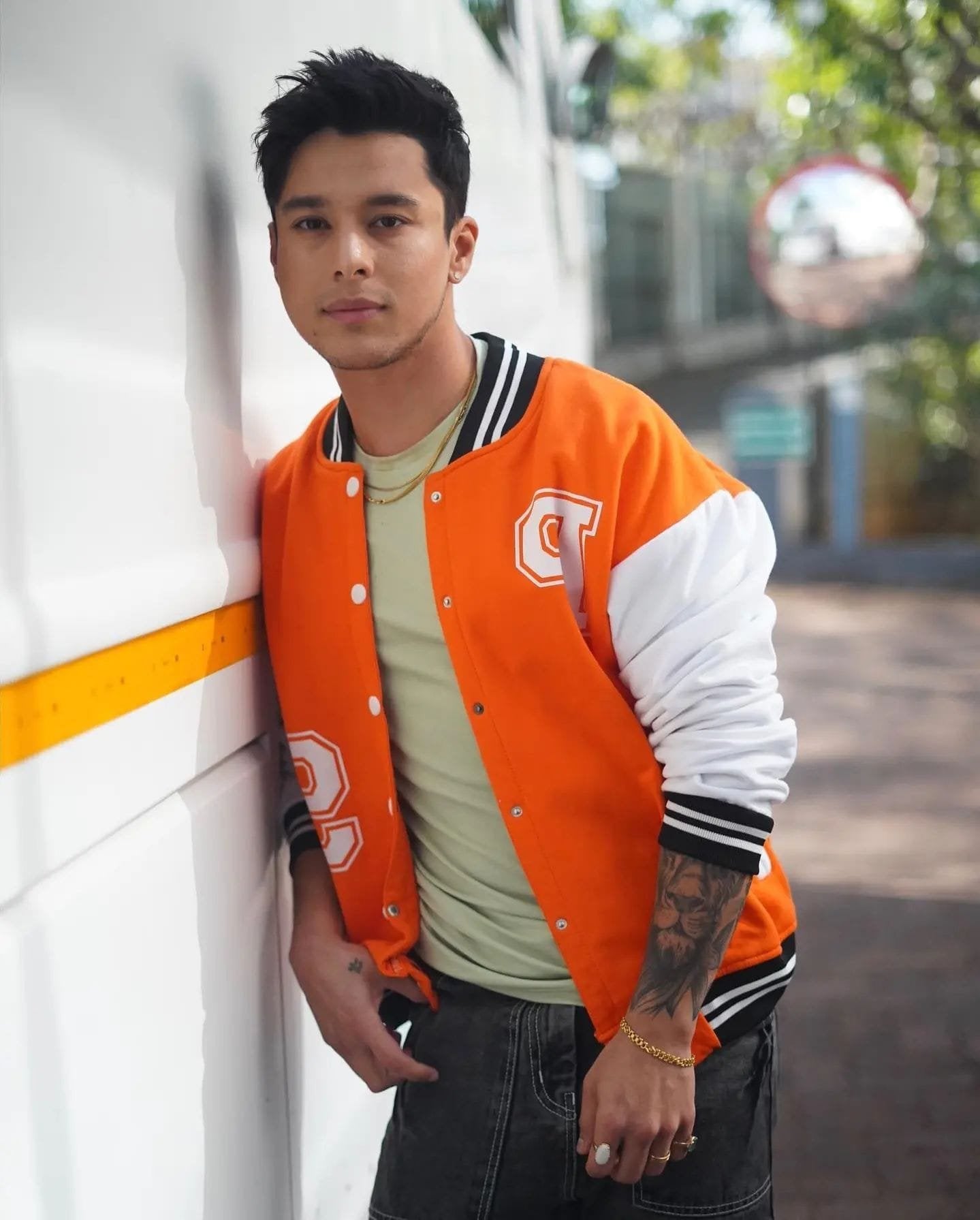 Exotix Orange Varsity jacket For Men's - image 2