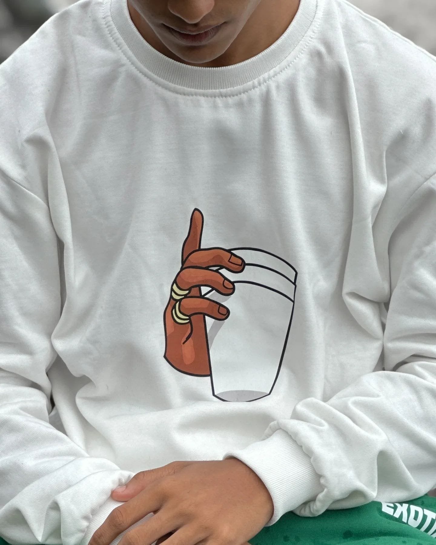 Cup Sweatshirt & Exotix 3 Strips Pant Co Ord Set For Mens - image 3
