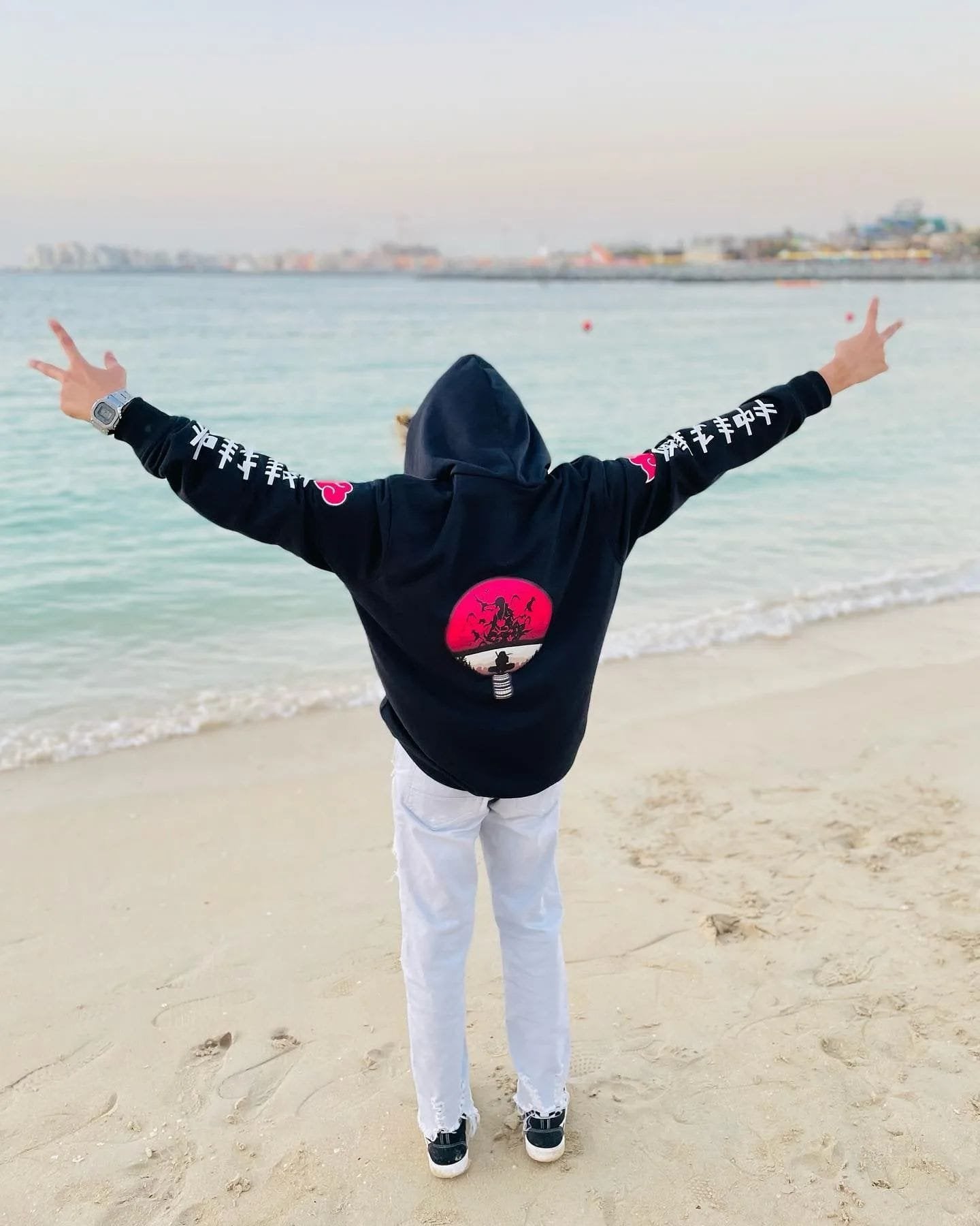 Living in my own anime world with this amazing Itachi Uchiha hoodie - image 2