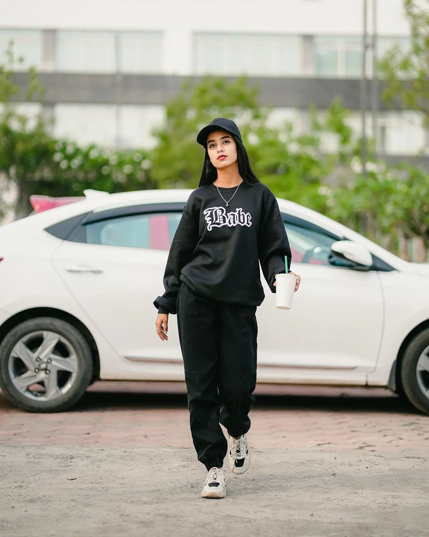 Babe Printed Black Sweatshirt - image 3
