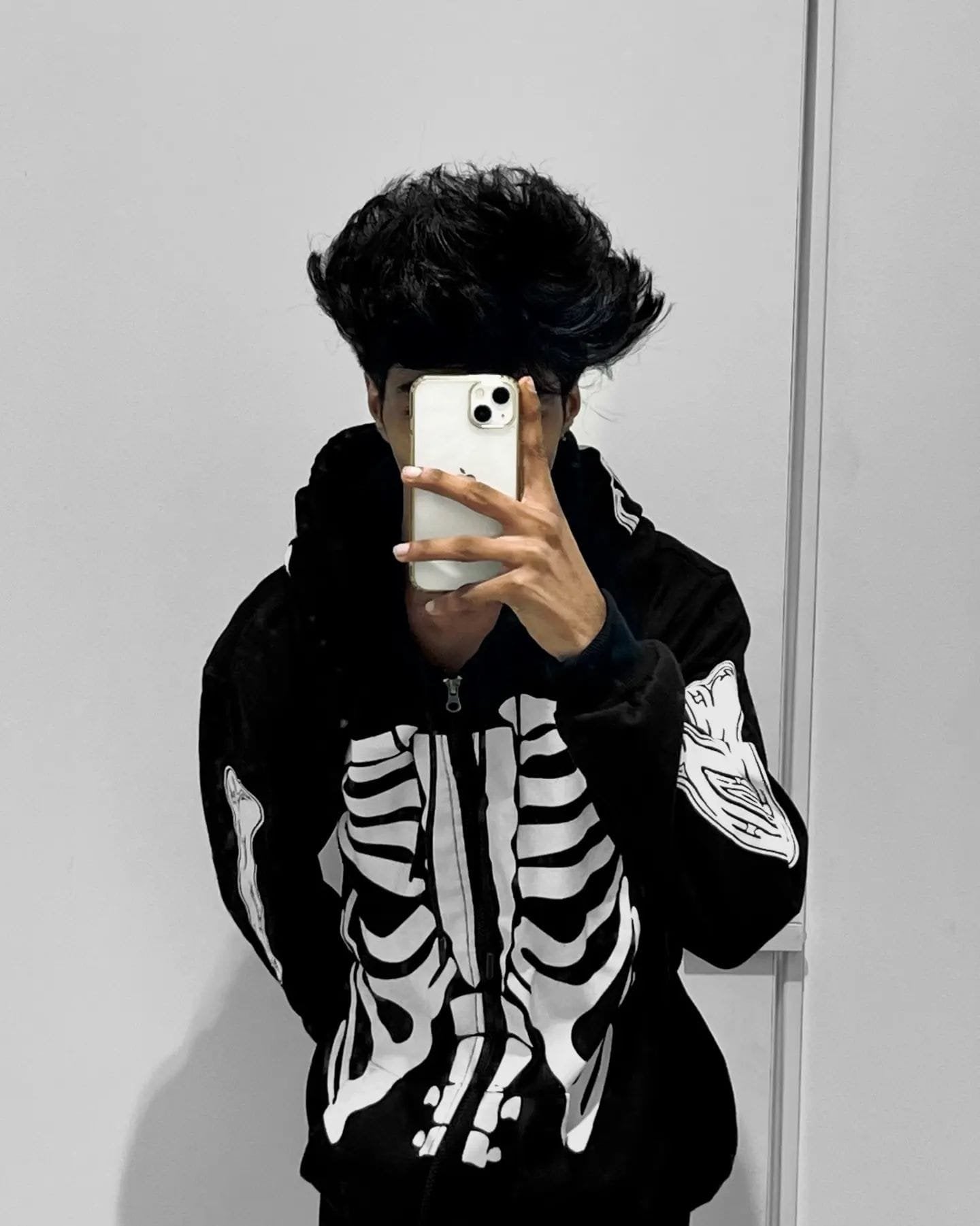 Exotix Vintage Skull Zip Hoodie Timeless Aesthetic with A Retro Twist - image 2