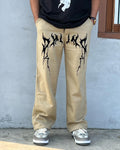 Y2K Khaki Low Rise Baggy Pants Vintage Grunge For Men's