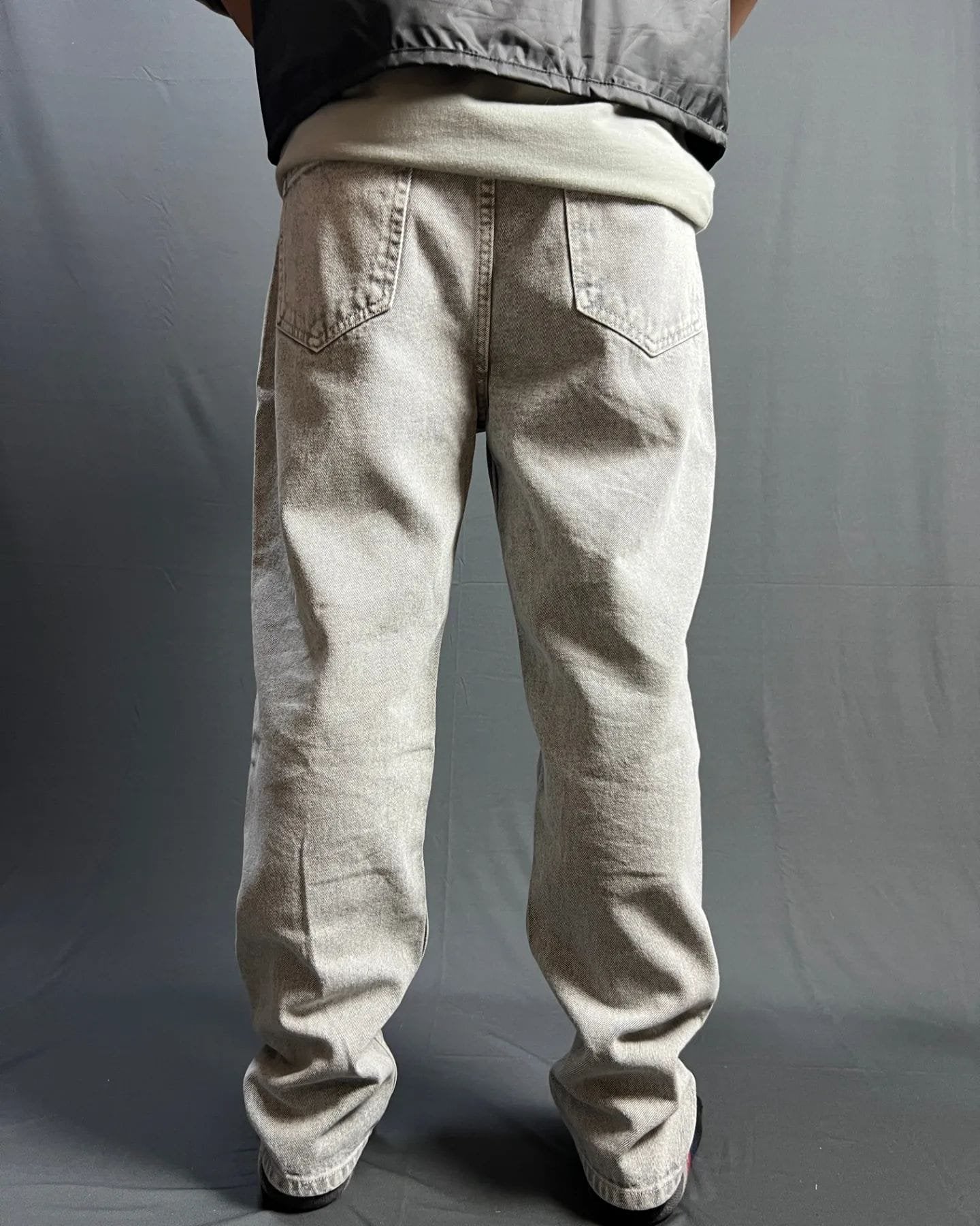 Cross Printed Baggy Jeans Vintage Streetwear Straight Fit Jeans - image 3