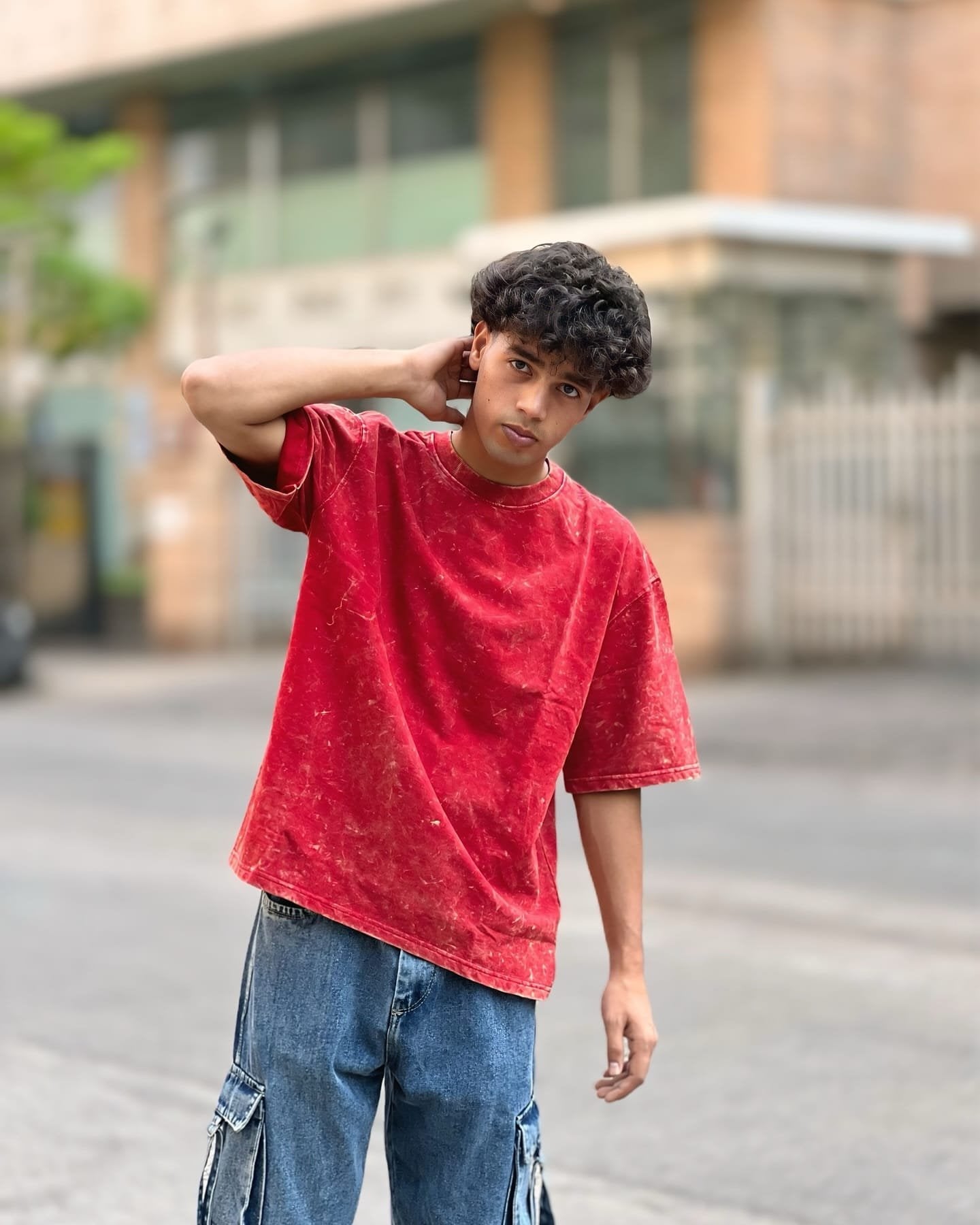 Exotix Red Acid Wash Oversized T-Shirt | Unisex Vintage Streetwear - image 3