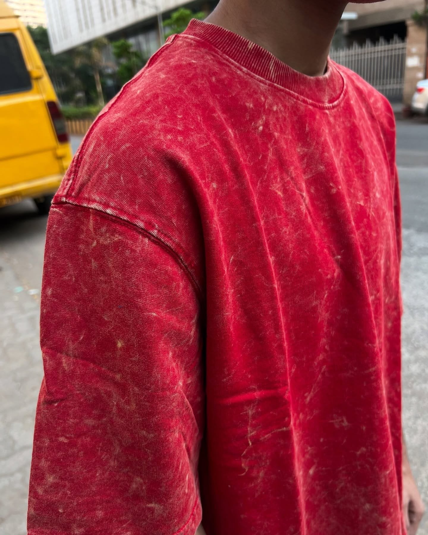 Exotix Red Acid Wash Oversized T-Shirt | Unisex Vintage Streetwear - image 5