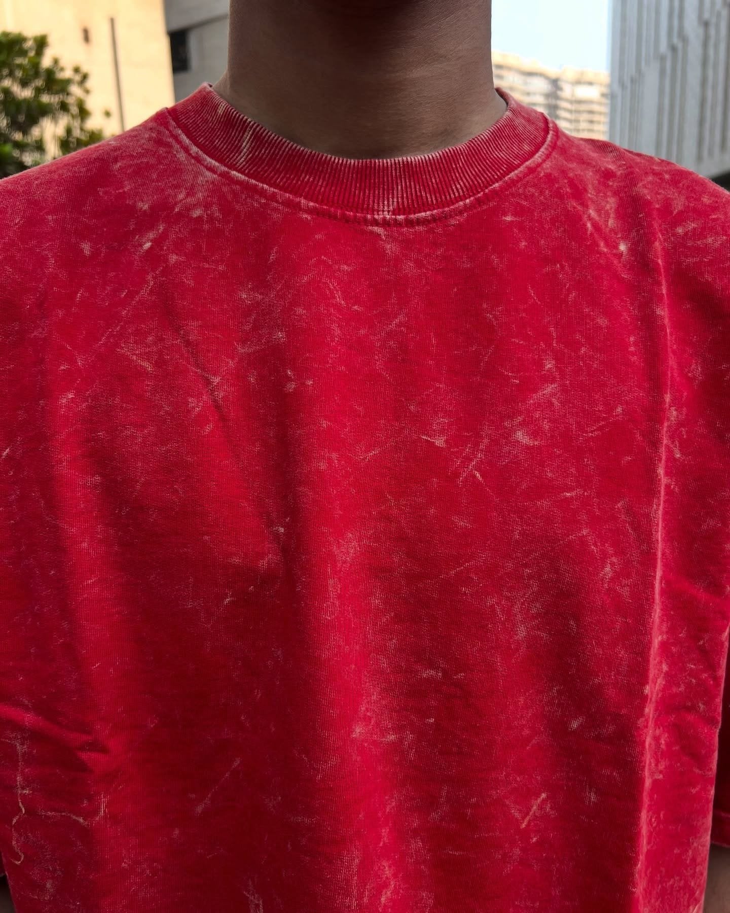 Exotix Red Acid Wash Oversized T-Shirt | Unisex Vintage Streetwear - image 6