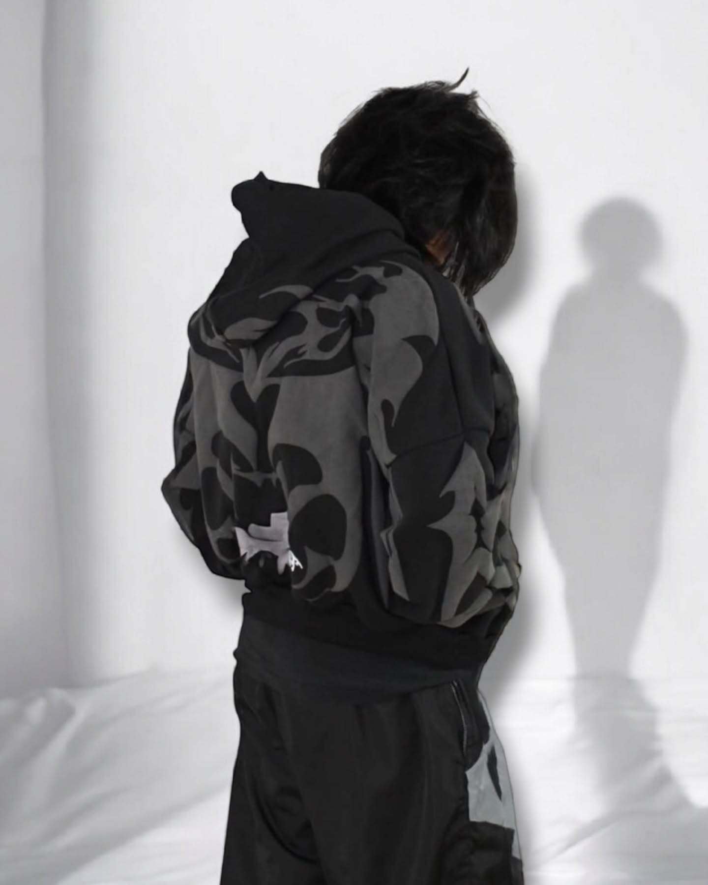Tribal Shadow Depth Oversized Hoodie - Stylish Indian Streetwear - image 3