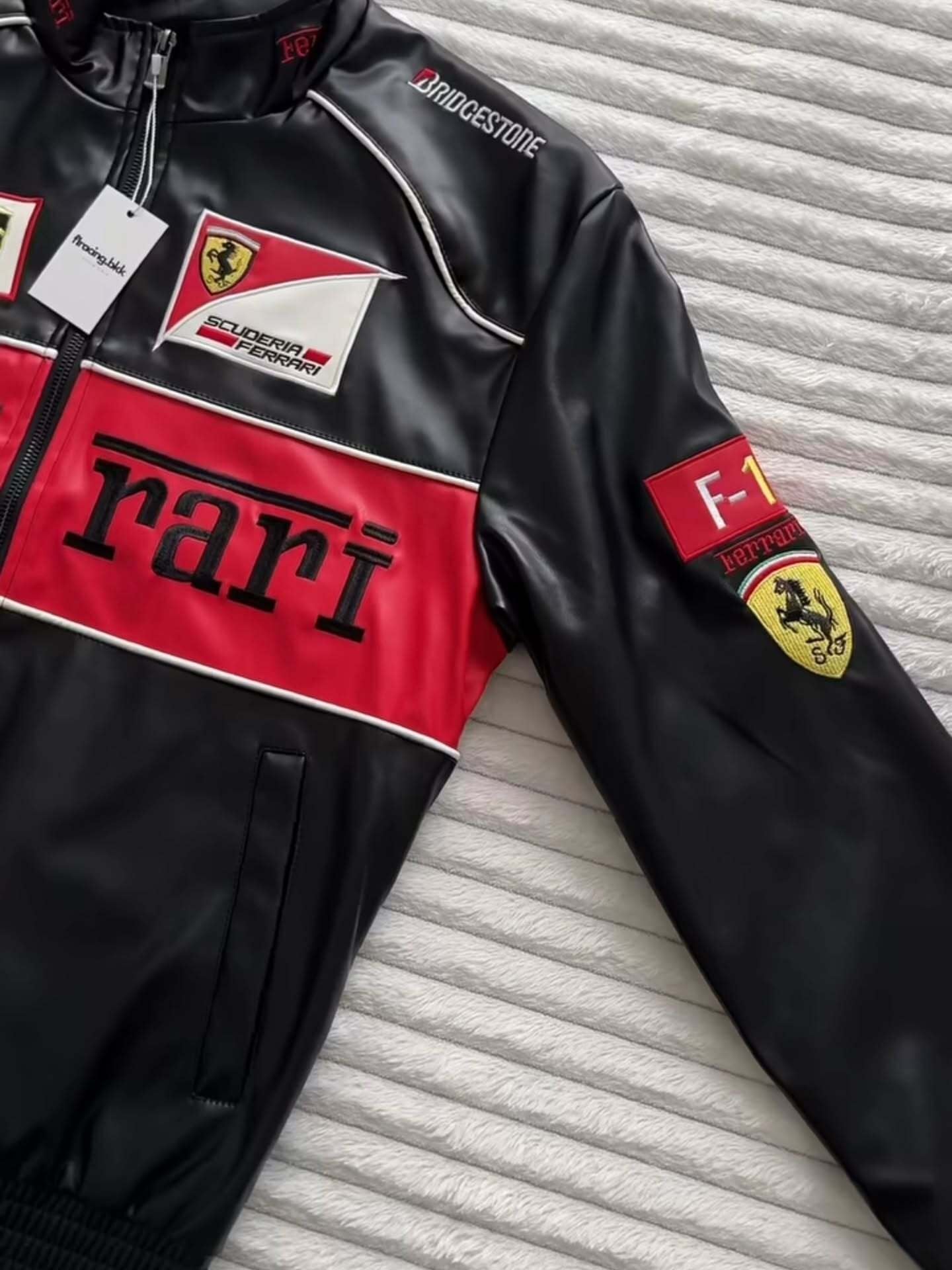 Ferrari Leather Jacket – Premium F1 Racing Style | Exotix - image 3